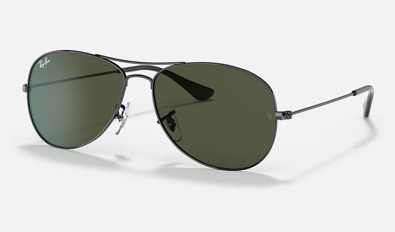 Cockpit | Gunmetal With Green | Ray Ban - Sunglasses -