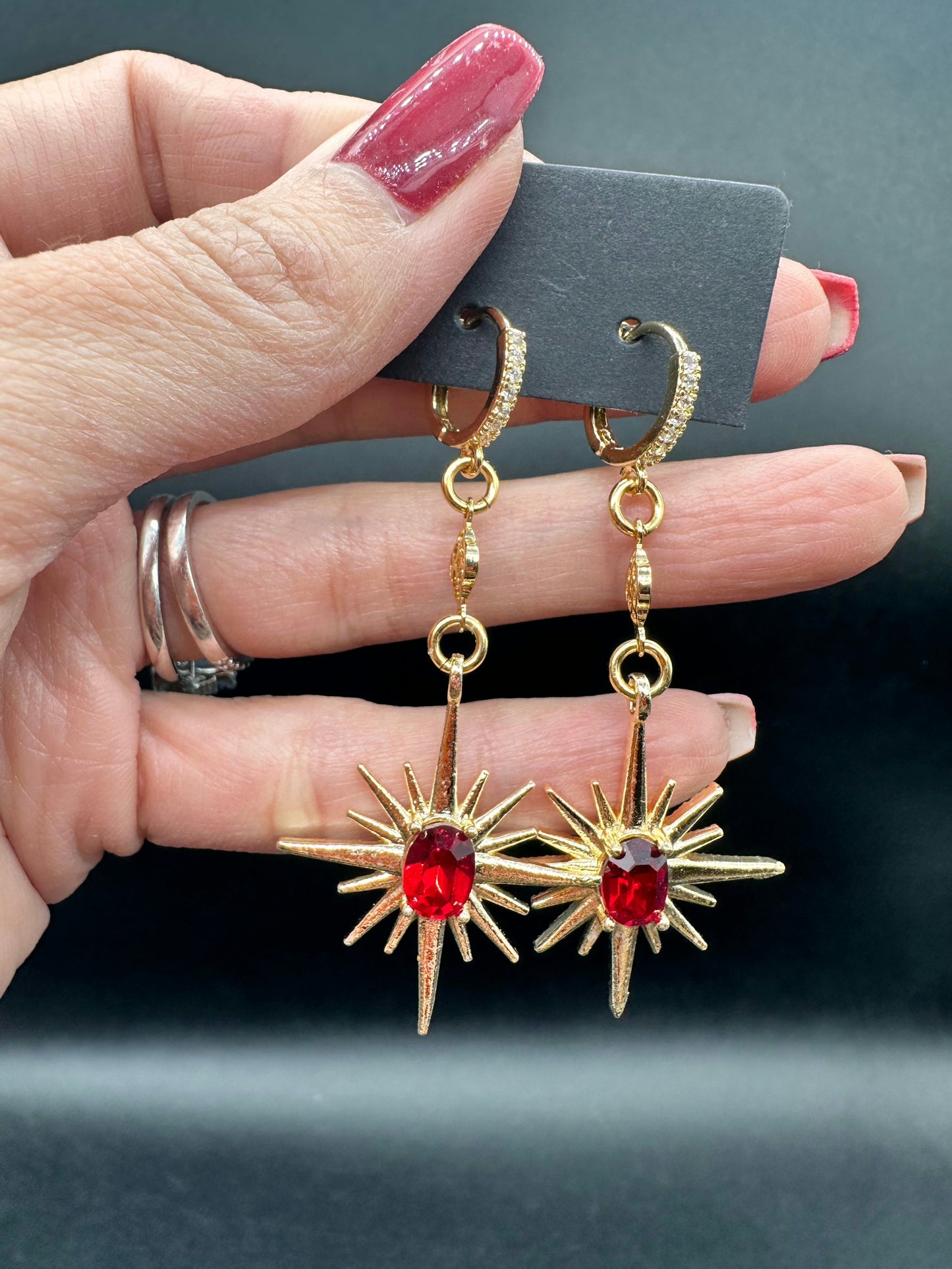 Polaris Earrings | Minh Atelier - Ruby - Jewelry - 18k Gold