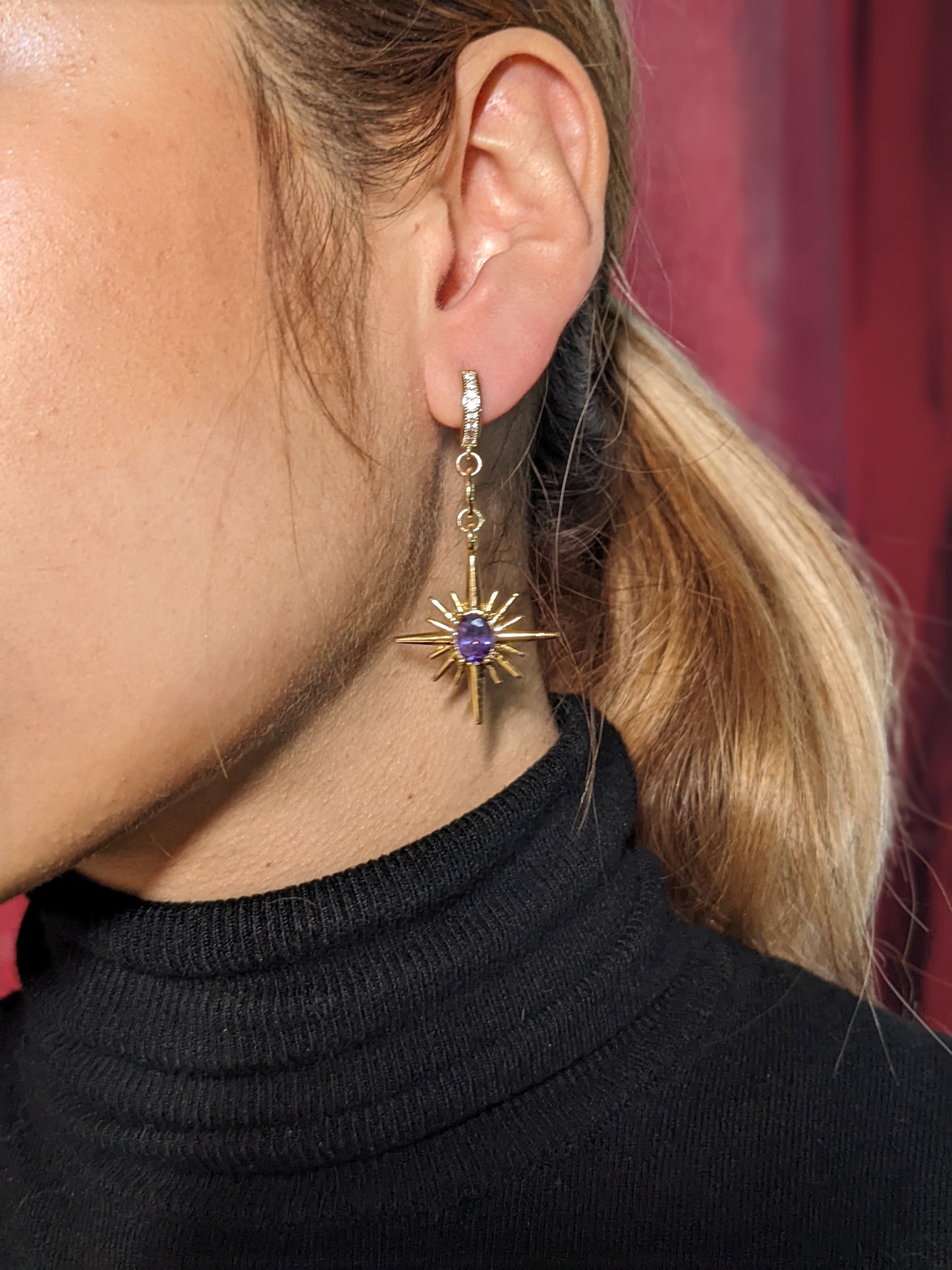 Polaris Earrings | Minh Atelier - Violet - Jewelry - 18k