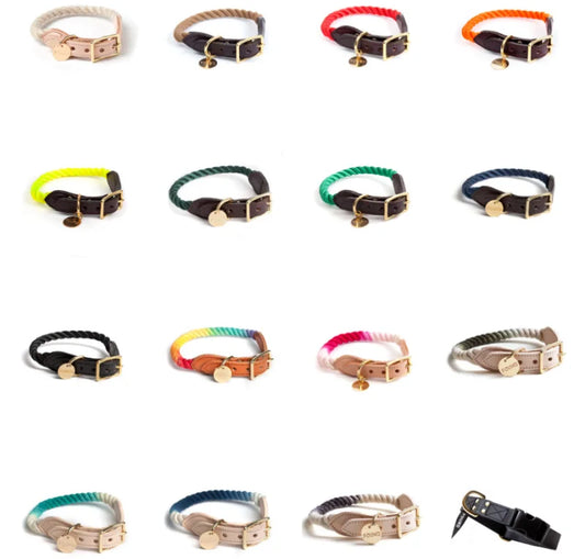 Multiple Colors Leather Dog Collars | Found My Animal