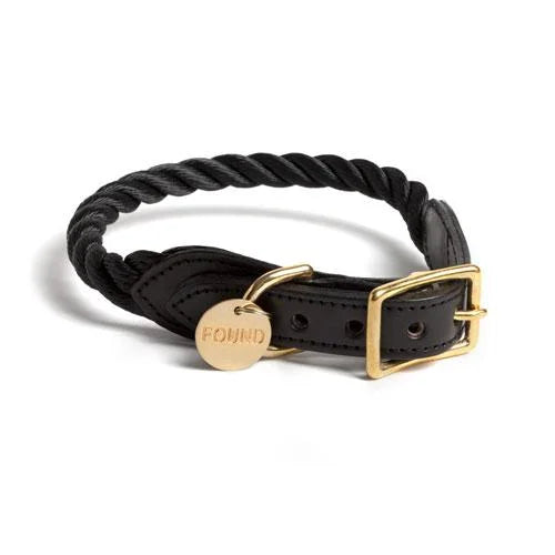 Black Leather Bracelet With Gold Plated Clasp From Collar | Multiple Colors | Found My Animal.