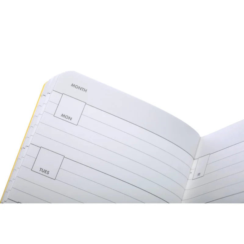 The Ignition | Field Notes planner by Field Notes shows undated pages with sections for Monday and Tuesday, plus a space for the month—ideal as a 26-week planner or checklist journal.