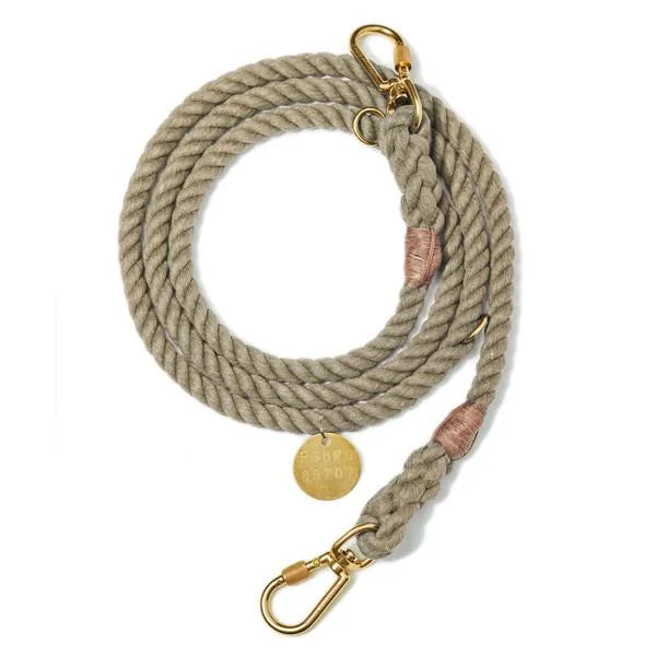 Beige Dog Leash With Gold Hook By Found My Animal, Hand Spliced.