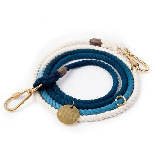 Blue And White Hand Spliced Dog Leash By Found My Animal In Multiple Colors