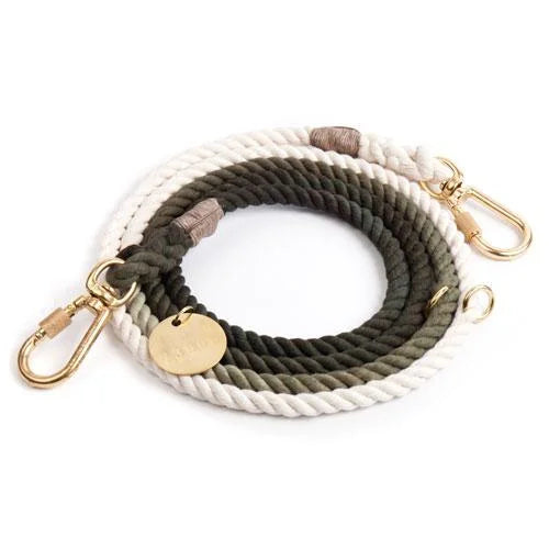 White And Grey Hand Spliced Rope Dog Leash, Part Of Leash | Multiple Colors | Found My Animal.