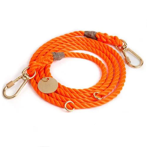 Orange Rope Dog Leash With Metal Hook From Leash | Multiple Colors | Found My Animal.