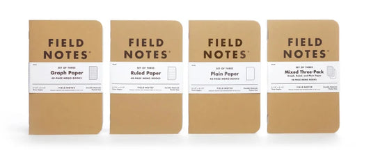 Field Notes Original Kraft Notebooks Displayed In Product Packaging