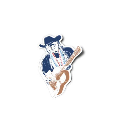 Willie Nelson Sticker | Anvil Cards - Stickers And Patches -