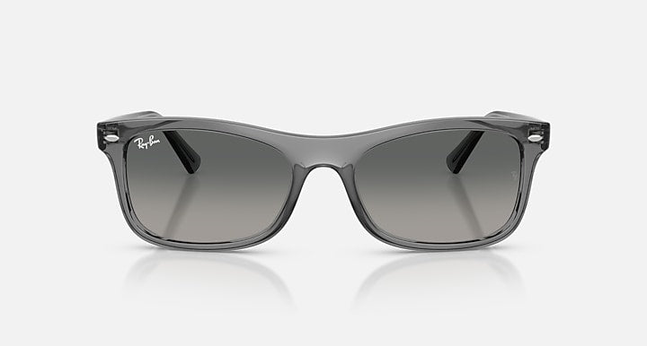 Front view of Ray-Ban 2226 Grey sunglasses with square frames and dark lenses displaying the Ray-Ban logo on the left lens, set against a plain white background.