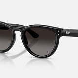 Ray-Ban RB2237 sunglasses with polished black Phantos frames, round lenses, and a gradient tint.