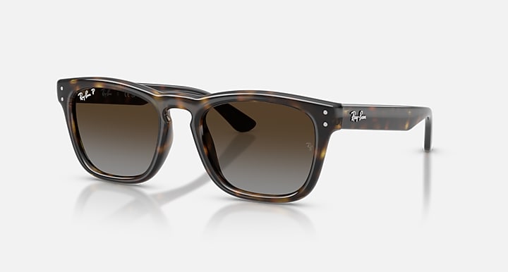 RB2238 square-frame sunglasses in a Havana tortoiseshell finish with gradient brown lenses.