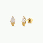 JaxKelly Ice Cream Enamel Flat Back Kids Earrings