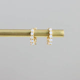 Mesa Blue Opal Huggie Hoop Earrings
