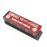A rectangular box labeled "Espiritus del Ande Collection | Incausa" features a red and gray design on white, highlighting handcrafted natural incense from Peru by Incausa.