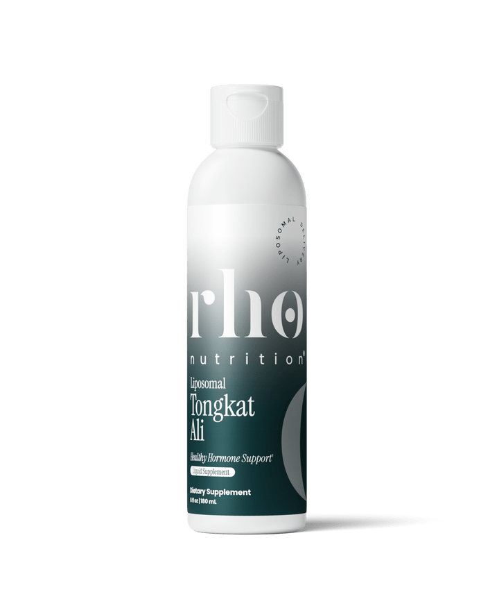 Liposomal Tongkat Ali | Rho Nutrition is a dietary supplement from Rho Nutrition, packaged in a white 16 oz (480 ml) bottle. Formulated with premium Eurycoma longifolia (Tongkat Ali Root Extract), this herbal supplement is designed to naturally support healthy hormone balance and promote overall vitality.