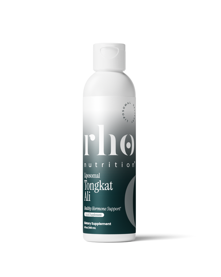 Liposomal Tongkat Ali | Rho Nutrition is a dietary supplement from Rho Nutrition, packaged in a white 16 oz (480 ml) bottle. Formulated with premium Eurycoma longifolia (Tongkat Ali Root Extract), this herbal supplement is designed to naturally support healthy hormone balance and promote overall vitality.