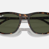 The 2210 | Ray-Ban sunglasses in Havana with dark green lenses are displayed front-facing against a plain light background.