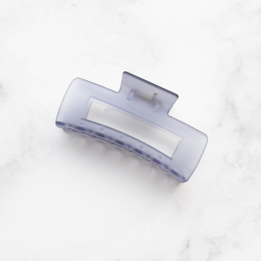 4 Inch Ice Matte Long Square Hair Clip | Tiepology - Light