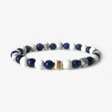 Noble Bracelet | White Howlite & Blue Lapis | Branco