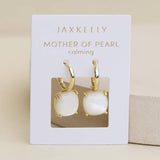 JaxKelly Gemstone Mini Drop — Mother of Pearl