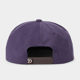 Back view of the Duck Camp Armadillo Hat in purple, featuring an adjustable black snapback closure, displayed against a plain light background.