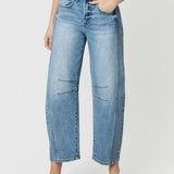 High Rise Dart Barrel Jeans | Vervet