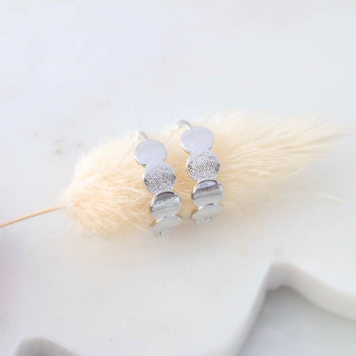 Mesa Blue Full Moon Huggie Earrings