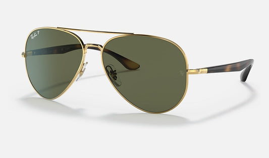 Arista | Polished Gold With Green | Ray Ban - Sunglasses -