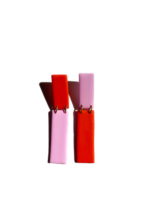 Artemis Earrings | Sigfus Designs - Poppy & Pink - Jewelry
