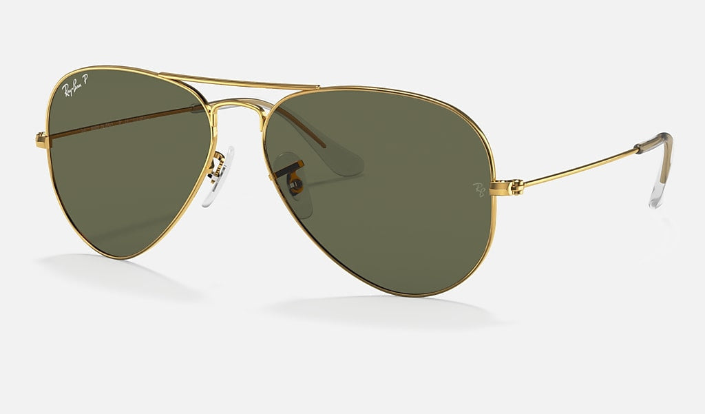 Aviator Classic | Polished Gold With Green Polarized| Ray
