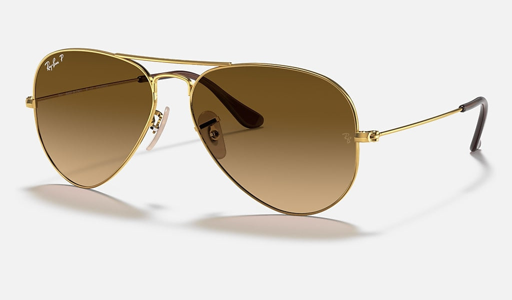Aviator Gradient | Gold With Brown Polarized | Ray Ban -