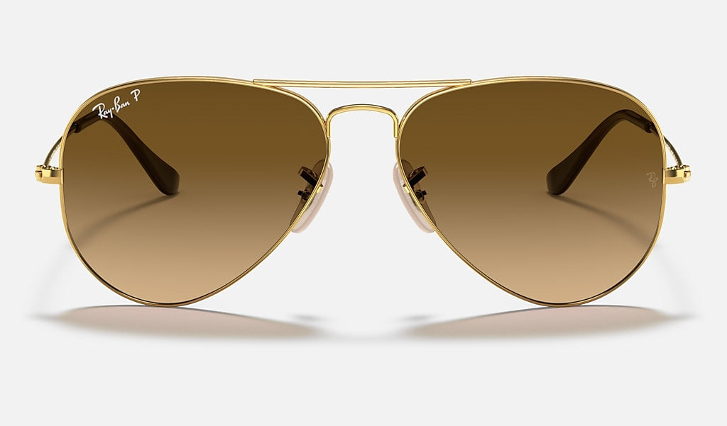 Aviator Gradient | Gold With Brown Polarized | Ray Ban -