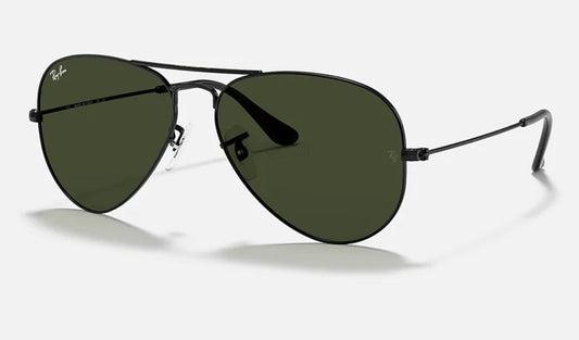 Aviator Classic | Black With Green | Ray Ban - Sunglasses -
