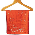 The Bandana | Own Your Power Silk from Jenni Earle features white flowers and three illustrated snakes in poppy red silk—an eye-catching accessory, elegantly displayed on a hanger and ideal as a unique holiday gift.