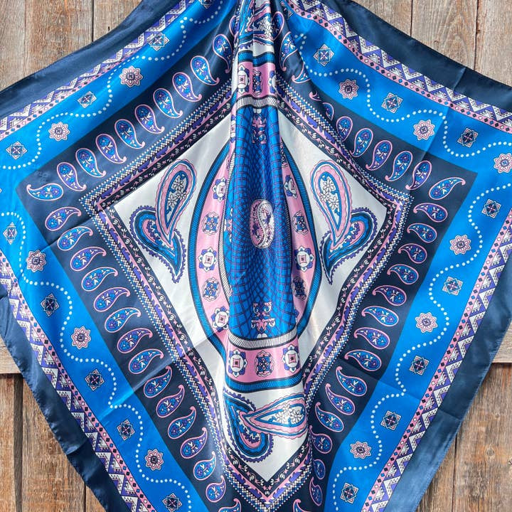 Blue Purple Paisley Wild Rag for Rodeo Drive Style – Ballad of the Bird Dog