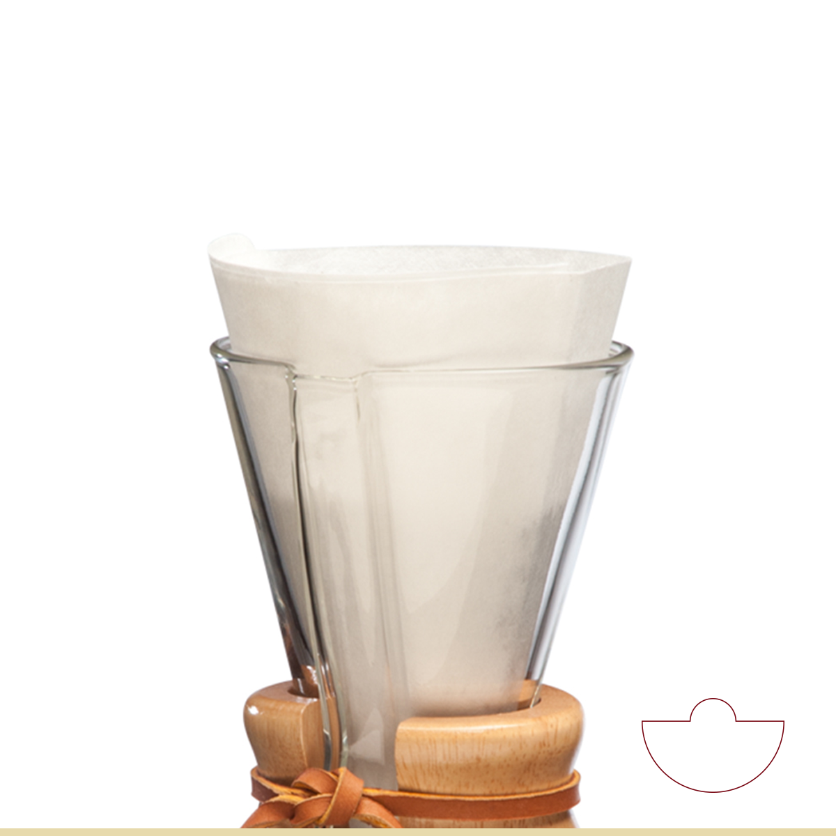 Bonded Filters Half Moon | Chemex - Coffee - 100 Count
