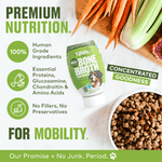 Furvor Bone Broth For Dogs - Mobility Support: Premium nutrition with carrots, beef, and kibble. Made with human-grade ingredients and no fillers to support joint and muscle health. No Junk. Period.