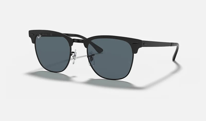 Clubmaster Metal | Matte Black On With Blue | Ray Ban -