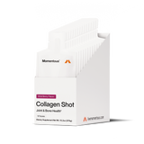 A white box of 15 packets of momentous Collagen | Momentous Wild Berry Flavor, labeled for joint and bone health and muscle recovery with premium collagen peptides.