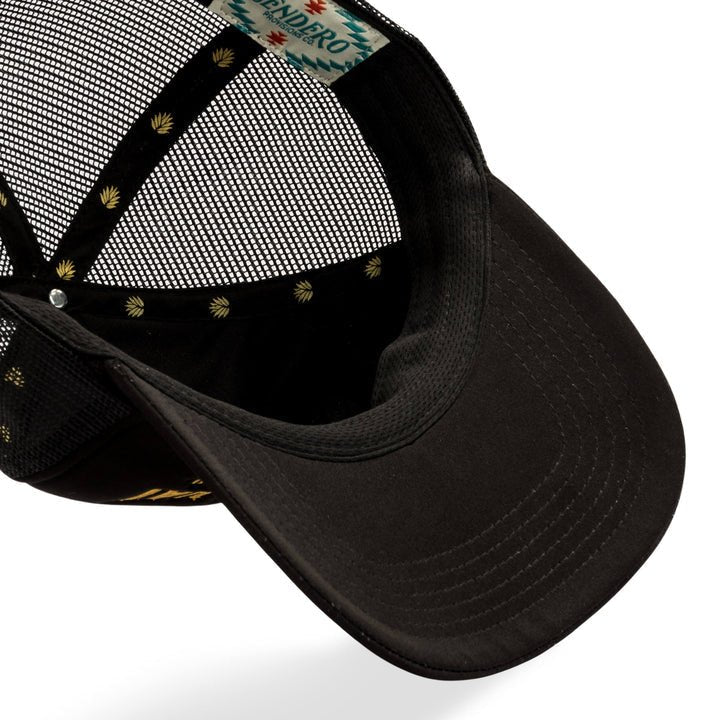 Cowboy Hat by Sendero Provisions Co. shown from above, highlighting its interior with patterned lining and a visible Sendero Provisions Co. label inside the crown—perfect for your noggin.