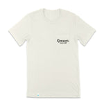 The Cowboys Don't Cry Pocket T-Shirt by Sendero Provisions Co. is a plain white organic cotton tee with a chest pocket featuring black "COWBOYS DON'T CRY" text and a soft touch screen print.