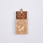 An open brown box labeled "Dream Lion Incense" with a lion illustration displays eight sandalwood cone incense pieces from the Creative Imagination Sandalwood & Rose Petals Incense by Dream Lion, set on a white background.