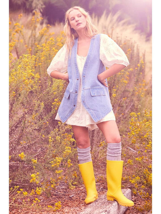 Denim Snap-front Vest | Promesa Usa - Apparel - Apparel