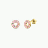 JaxKelly Donut Enamel Flat Back Kids Earrings