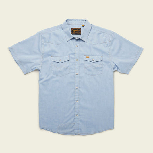 H Bar b Snapshirt | Faded Blue Oxford | Howler Brothers