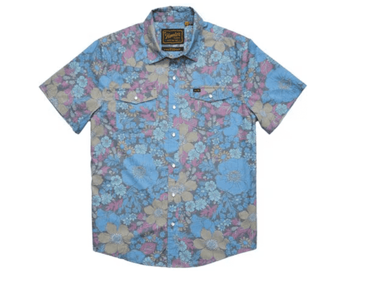H Bar Snapshirt | Flower Power | Howler Brothers - Collard