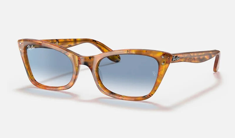 Lady Burbank | Amber Tortoise With Clear Gradient Blue | Ray