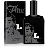 The Latigo Eau De Toilette by Fine Accoutrements comes in a black 100 ml glass bottle and box, both featuring a retro man and a bold white "L." Includes an easy-to-use atomizer cap. A standout fragrance from Fine Accoutrements.