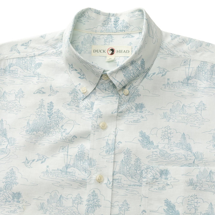 Linen Cotton Oxford Sport Shirt | Lakeview | Duck Head