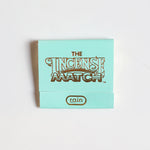 A light blue booklet of "Matches | The Incense Match" by The Incense Match, featuring the rain scent on the cover, serves as both incense and air freshener, shown against a white background.